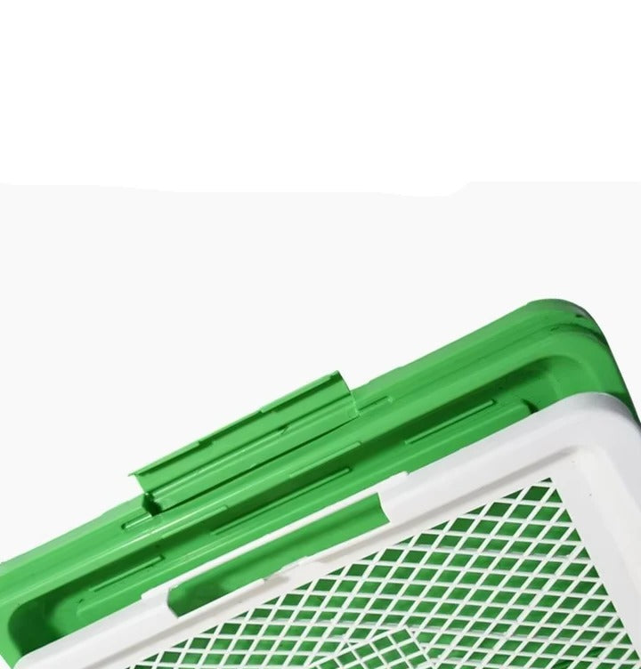 Portable pet potty solution: realistic artificial grass training mat, easy to clean for dogs