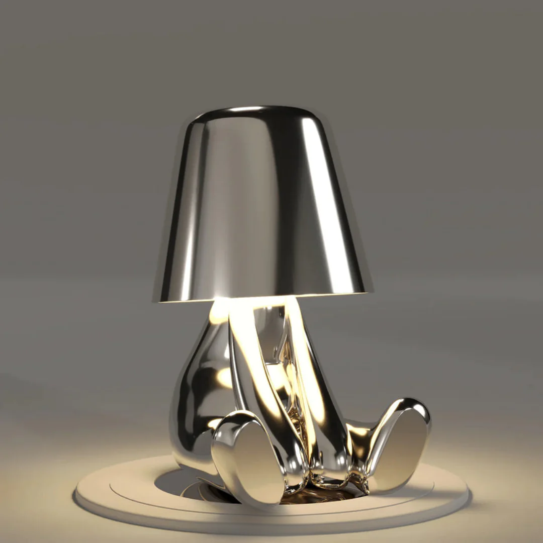 Dimmable touch control lamp, an artistic piece for adaptable mood lighting decor.