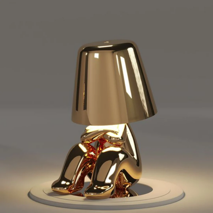 Decorative portable lamp, dimmable & rechargeable for convenient ambiance.