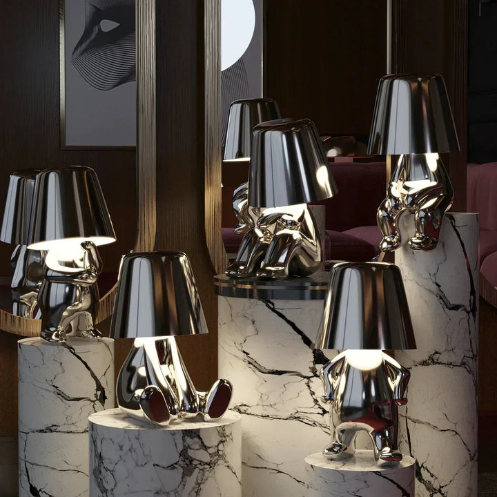 Stylish creative dimmable lamp, a unique centerpiece for any room.