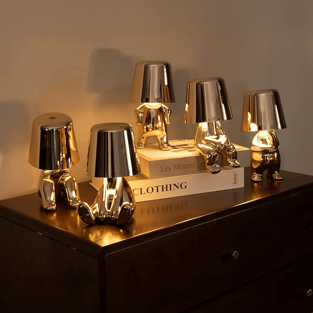 Modern touch lamp, decorative and dimmable for ambient lighting & decor.
