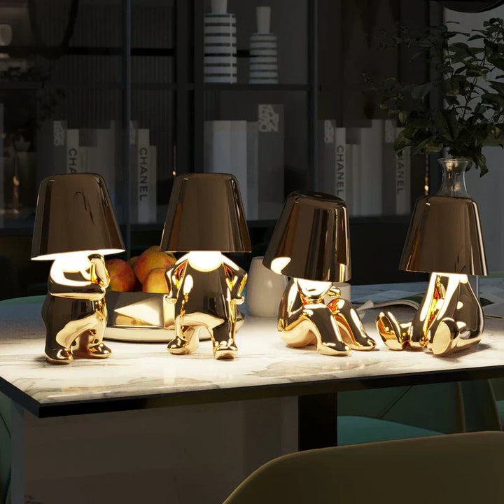 Unique resin dimmable lamp, perfect for creative lighting and home aesthetics.