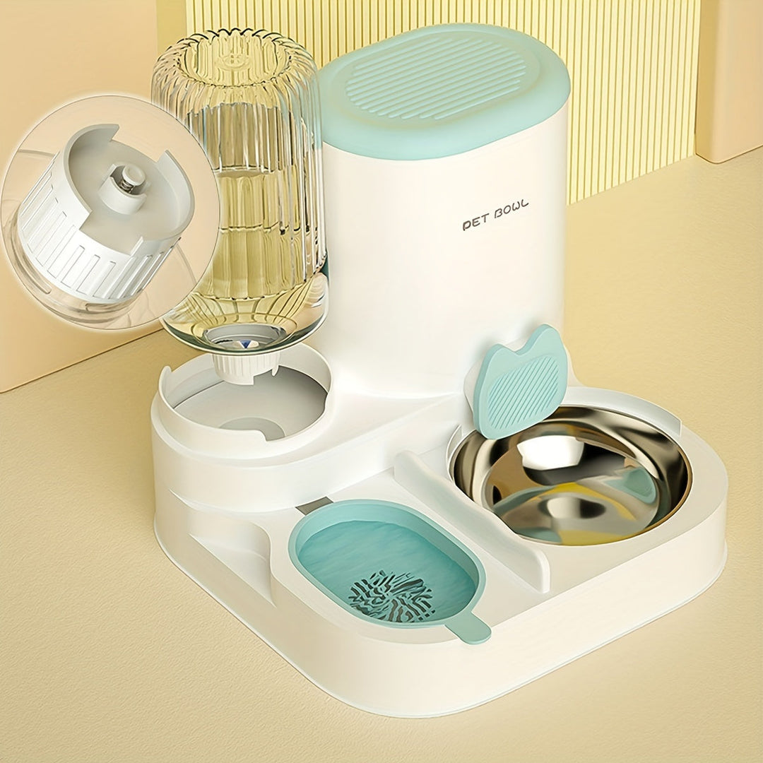 Easy clean 2-in-1 automatic cat feeder with water dispenser for daily pet supplies