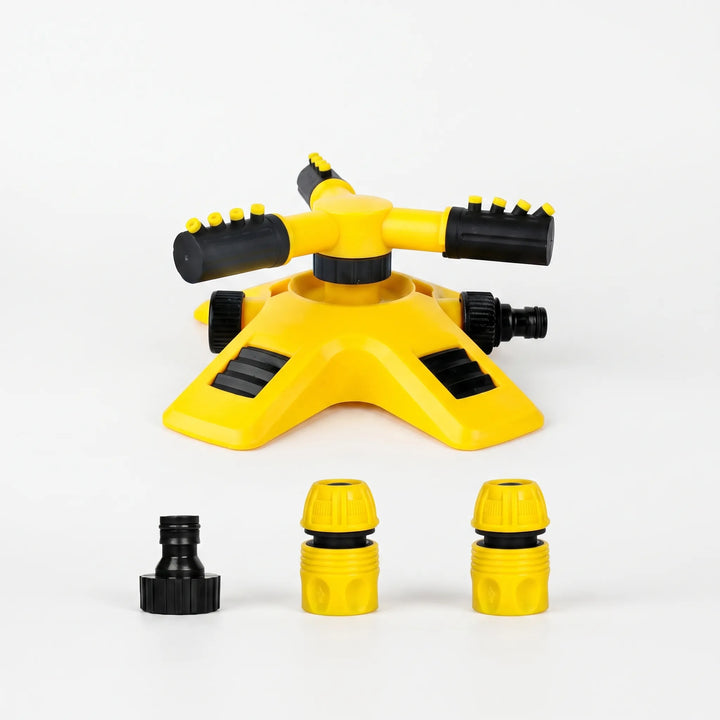 Durable rotating sprinkler for hassle-free garden watering and lawn irrigation.