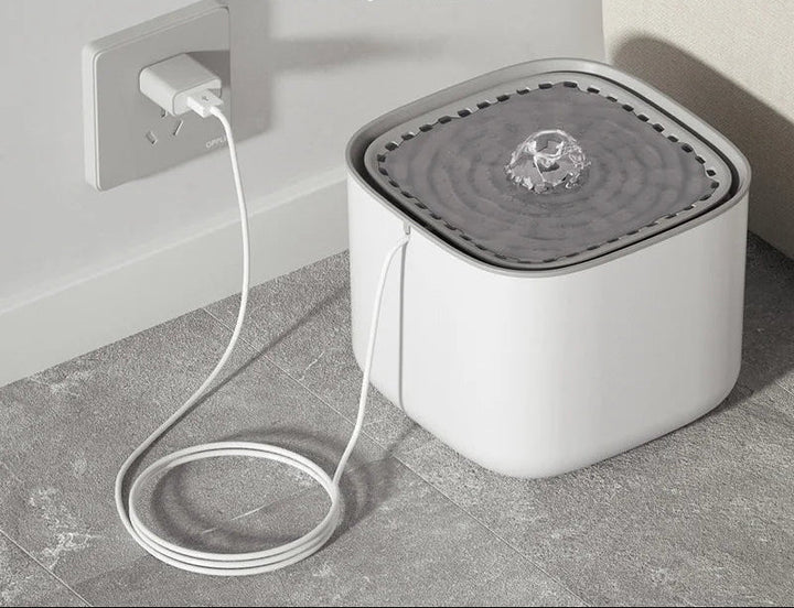 Automatic 3L pet water fountain, stainless steel bowl, with filtration system, for cats & dogs