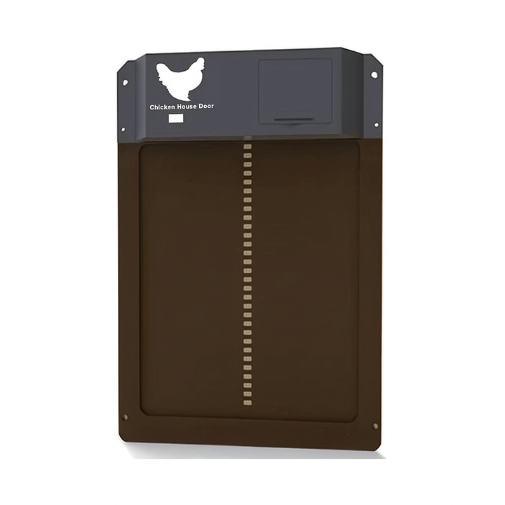 Automatic chicken coop door with timer & light sensor for predator protection and flock care