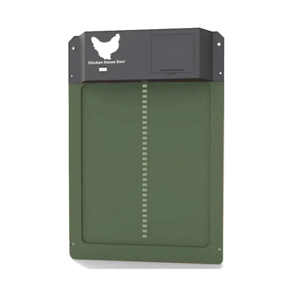 Automatic chicken coop door, light sensor, & timer for ultimate convenience & security