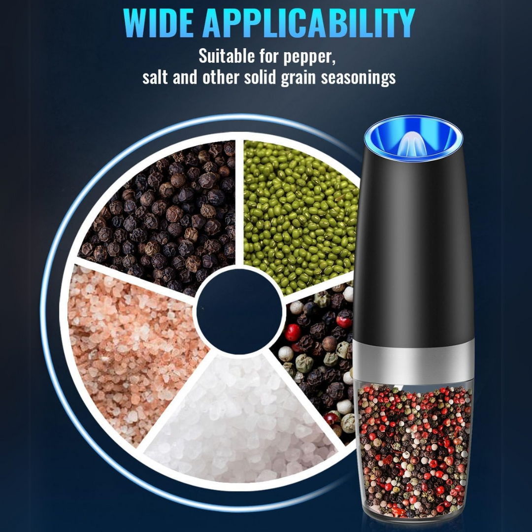 Modern kitchen electric salt grinder, automatic, easy to recharge via USB.