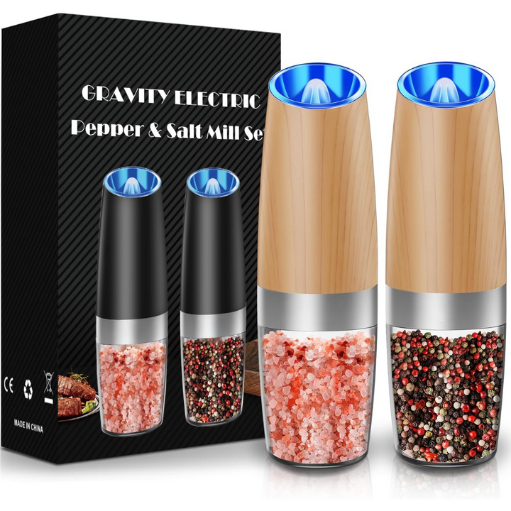 USB rechargeable automatic salt grinder for effortless seasoning.