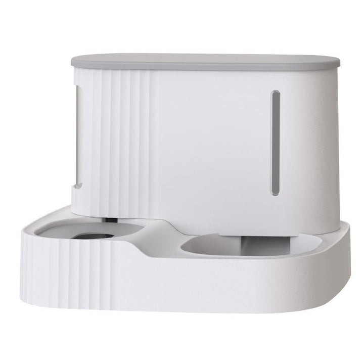 Close-up of pet automatic water dispenser, highlighting the fresh water system for pets.