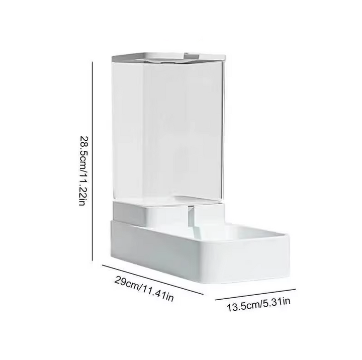 Pet care automatic food dispenser and waterer for convenient dog & cat hydration