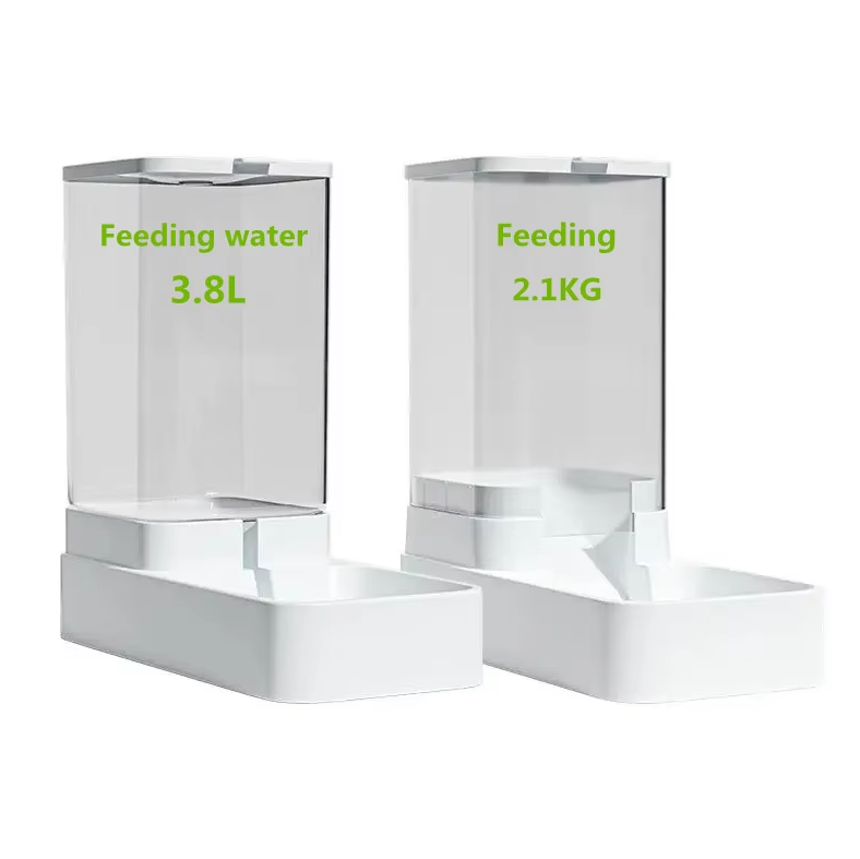 Self-feeding and watering system for pets, ideal for busy dog & cat owners