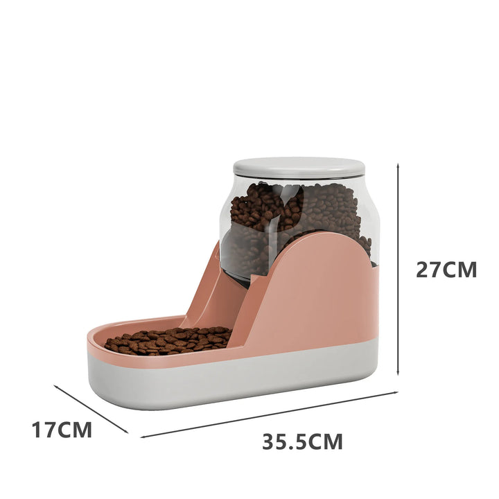 Dual-purpose 3.8L automatic pet feeder and waterer ensuring consistent pet food access and hydration.