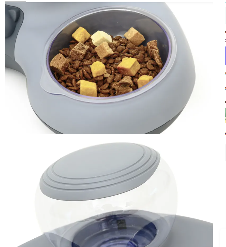 Complete pet care system: automatic feeder, water dispenser, and non-slip dish for all pets.
