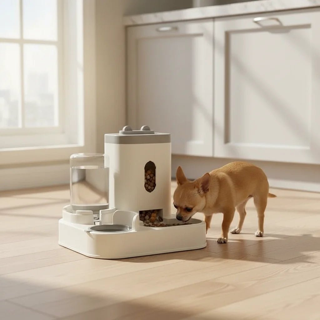 Smart pet food and water dispenser, large capacity automatic feeder, essential pet supplies