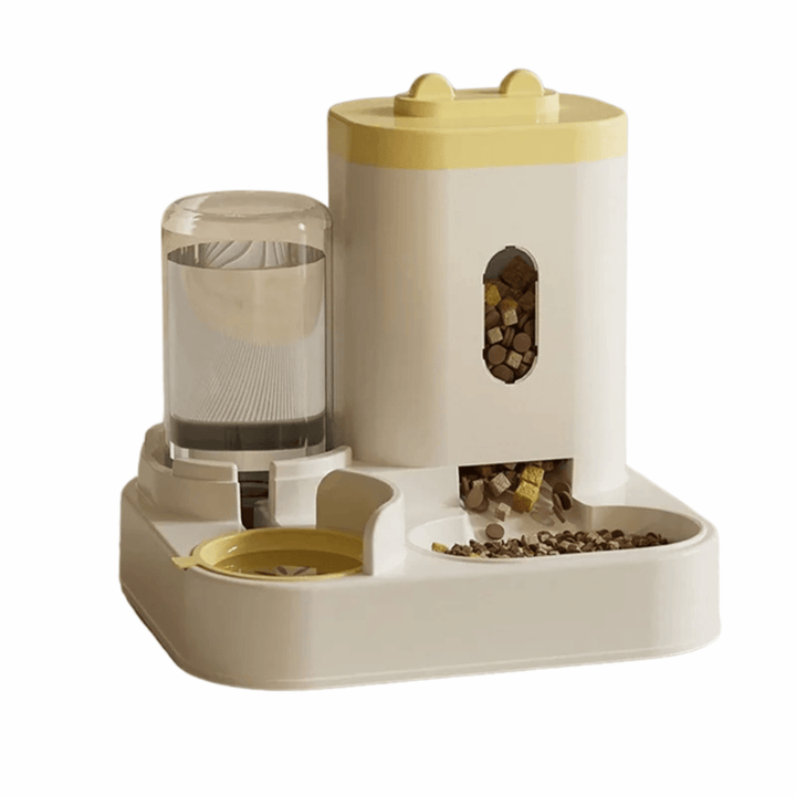 Automatic pet feeder, large capacity food and water dispenser, perfect for busy pet owners