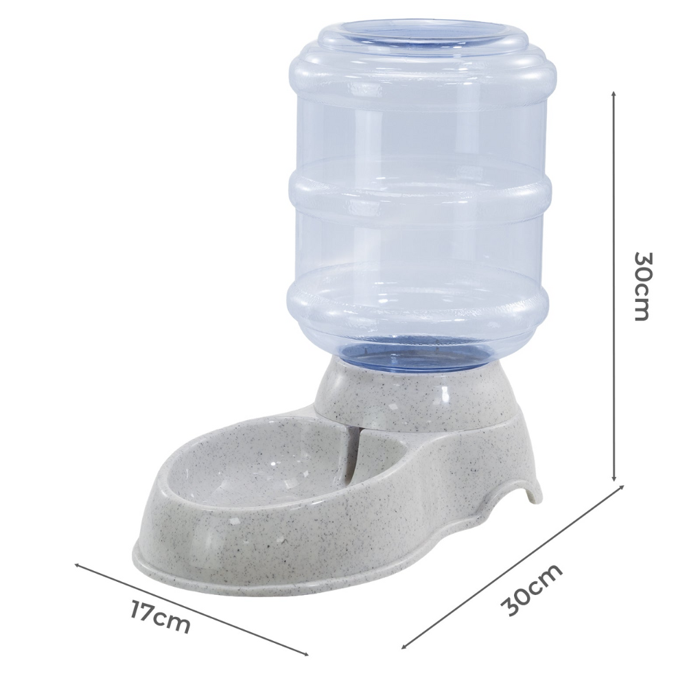 Durable 3.5L automatic pet food & water dispenser, gravity design for continuous pet care, dog & cat supplies