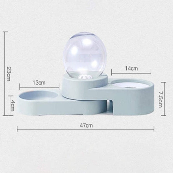 Pet supplies: Gravity-fed water and food dispenser, ideal for busy pet parents of cats & dogs