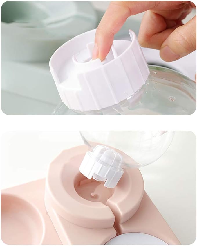 Durable pet water and food dispenser with non-slip base, suitable for cats and small dogs