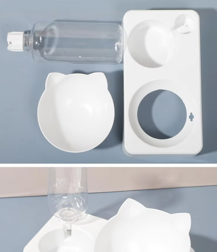 Small pet supplies: automatic gravity feeder and waterer, perfect for busy pet owners.