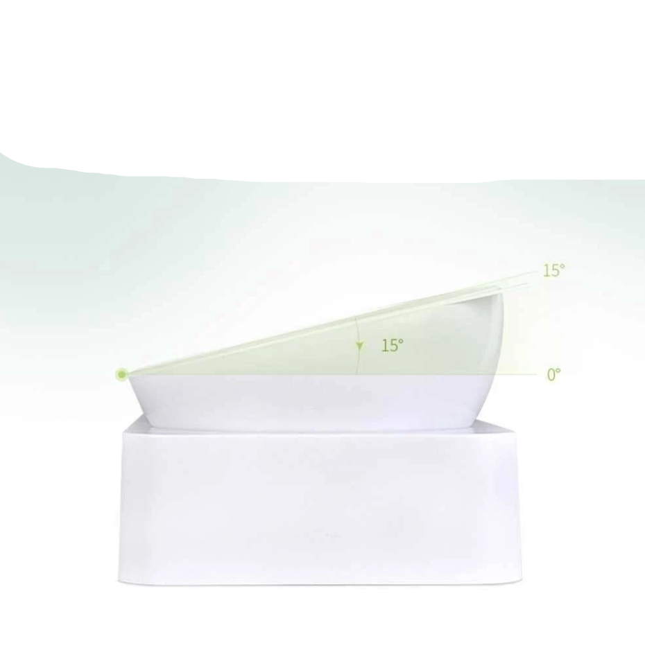 Compact automatic pet feeder for small dogs, featuring transparent water bottle and food hopper.