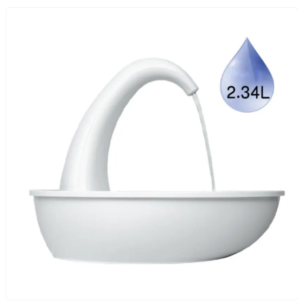 Continuous flow pet fountain for cats & dogs, ensuring fresh drinking water