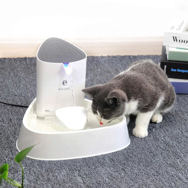 Automatic pet water fountain for cats & dogs, ceramic, promoting hydration for pets