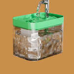 Transparent Green Lid Small Silver Crystal