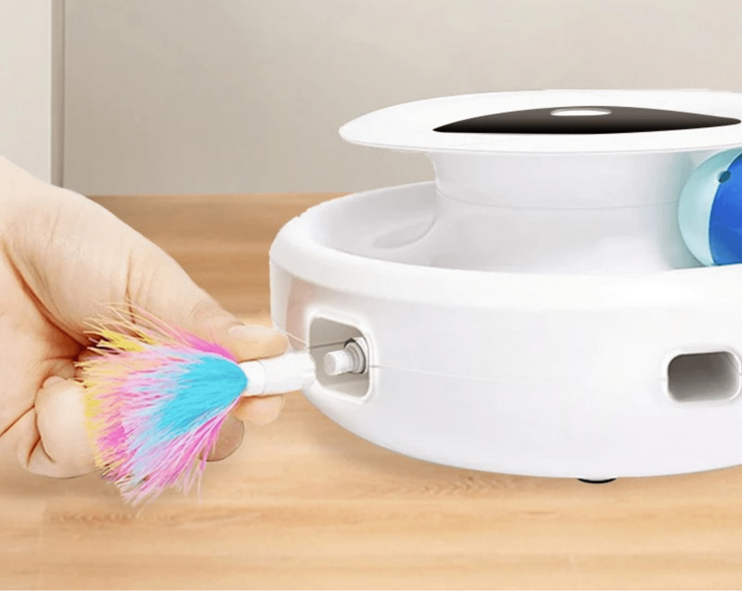 Durable electronic pet toy with spring for cats and small dogs, promotes active play