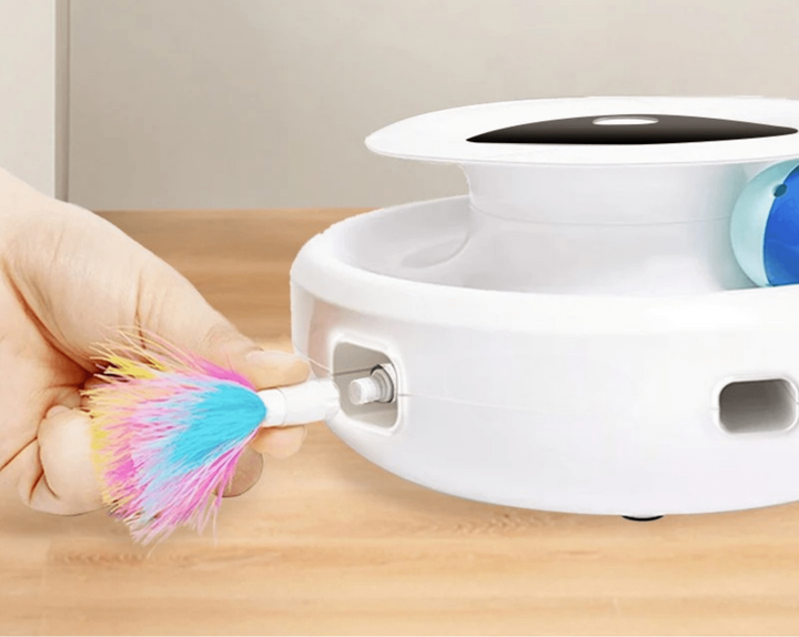 Durable electronic pet toy with spring for cats and small dogs, promotes active play