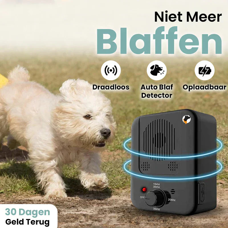 Automatic ultrasonic dog bark control device for humane pet training and behavior correction