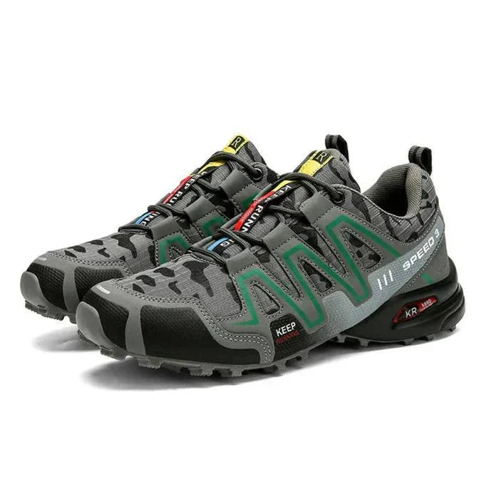 Durable men's athletic sneakers, providing orthopedic support and stability for active wear.