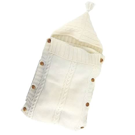 Close-up of the plush texture of the beige acrylic baby blanket, perfect for cozy newborn swaddling and infant comfort.
