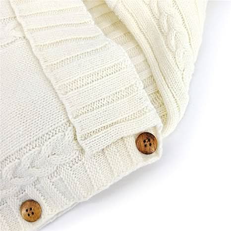Comforting beige hooded baby wrap blanket for newborns, offering warmth and a gentle swaddle for restful sleep.