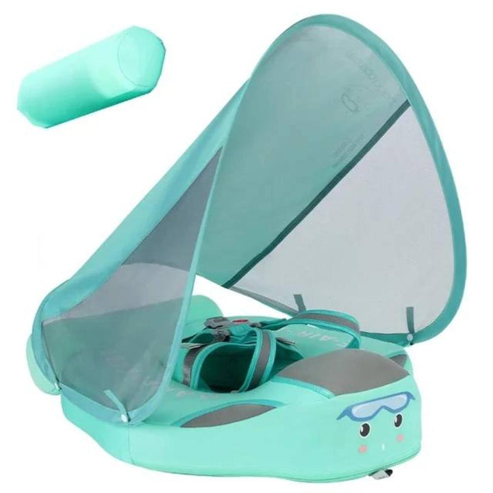 Infant pool float & toddler swimming aid with comfortable seat & sun canopy, perfect for learn to swim.