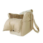Beige Bag and Cushion
