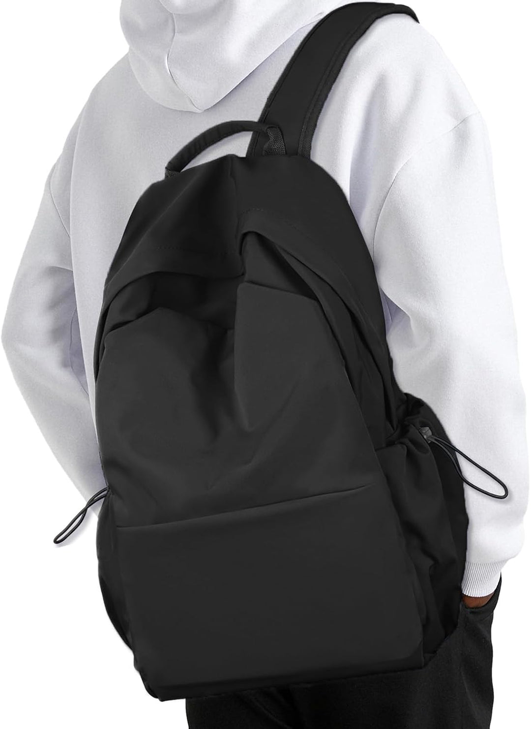 Black lightweight travel & laptop backpack with organizer pockets for daily commute.