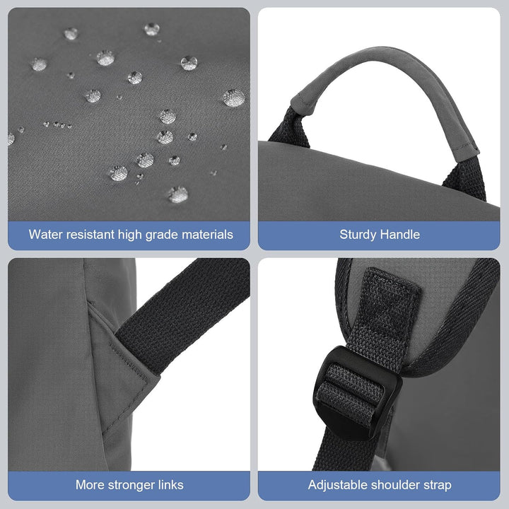 Padded straps black lightweight laptop backpack for comfortable carry.