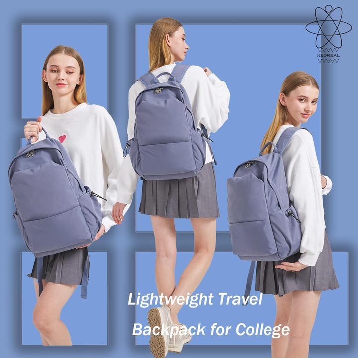 Organized work backpack, lightweight with a dedicated laptop compartment.