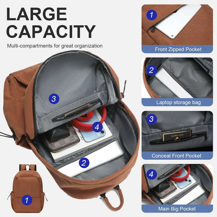 Spacious yet lightweight laptop travel backpack with secure compartments.