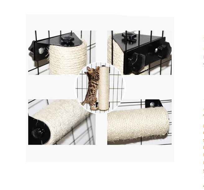 Sisal cat furniture roller in beige, an essential pet supply for scratching needs.