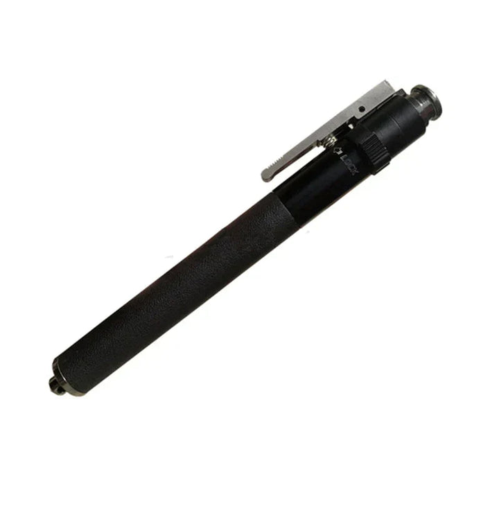 Versatile black walking stick, a collapsible trekking pole & hiking aid. Adjustable for various mobility needs.