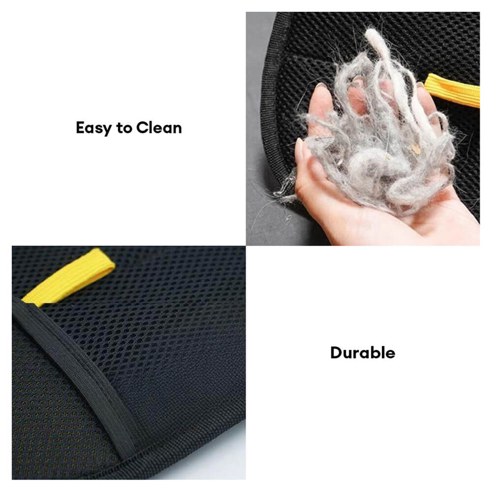 Durable unisex pet grooming glove with advanced bristles for shedding & cleaning