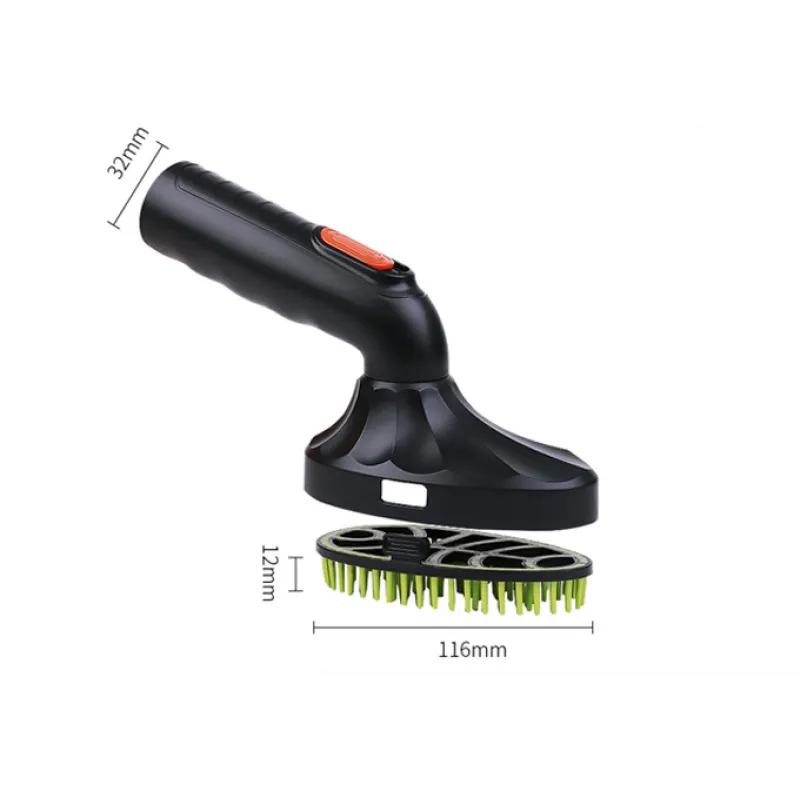 Black pet hair remover vacuum attachment for home cleaning, featuring durable silicone bristles.