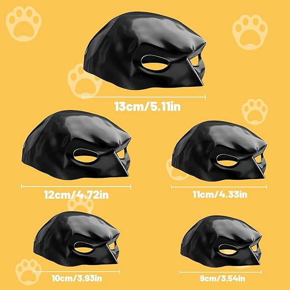 Novelty pet accessory: black bat mask, designed for comfort for cats and small dogs