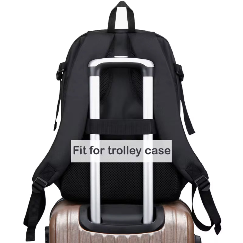 Comfortable unisex DSLR camera backpack, black with orange accents, ideal for travel & outdoor photo gear.