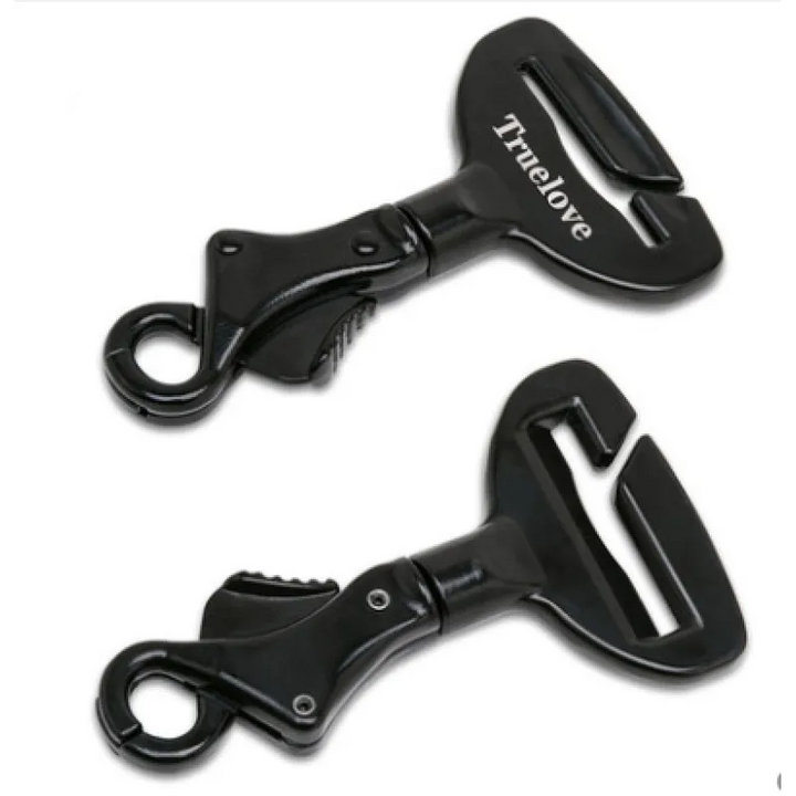Unisex black seat belt clip ensuring dog safety and pet restraint in vehicles