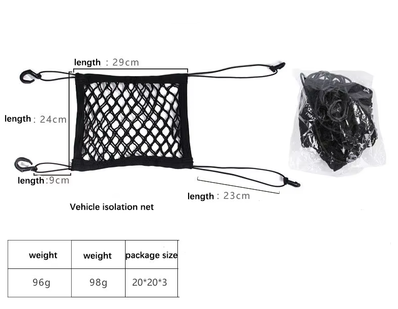 Compact car mesh bag organizer, enhancing vehicle storage and reducing clutter effectively