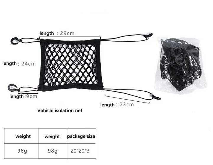 Compact car mesh bag organizer, enhancing vehicle storage and reducing clutter effectively