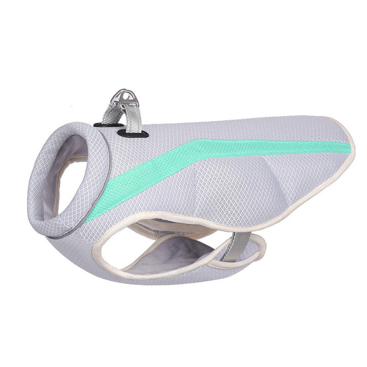Instructions for using dog cooling vest harness, ensuring pet comfort in summer